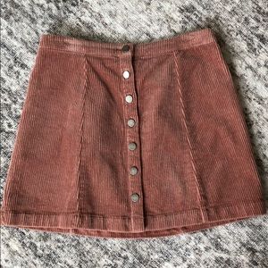Forever 21 Corderoy Button Down Skirt